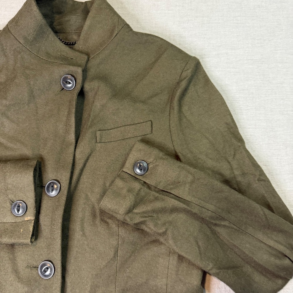 rag & bone Wool Blazer Womens 6 Olive Green Excellent Military Utility Jacket - Picture 9 of 14